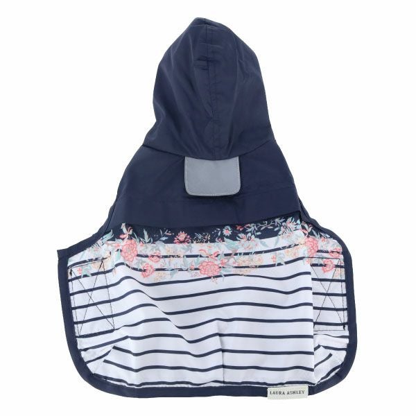 LAURA ASHLEY レインコート フラワーボーダー