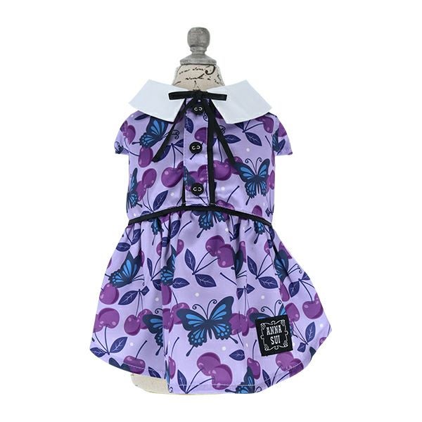 2025新商品ANNASUI（アナスイ）リボンタイチェリー総柄ワンピ｜犬服