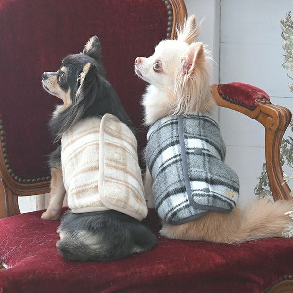 [完売] パウズリビング フリース チェック柄犬服 アウター｜犬服・ペットグッズ専門店「Wan10(ワント)」