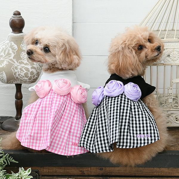ハンドメイド犬服・シンプルベリー柄・ギャザーたっぷりエレガントワンピース 楽天市場 | はっぴーDOG【公式】可愛い犬服屋 - 愛犬との暮らしを