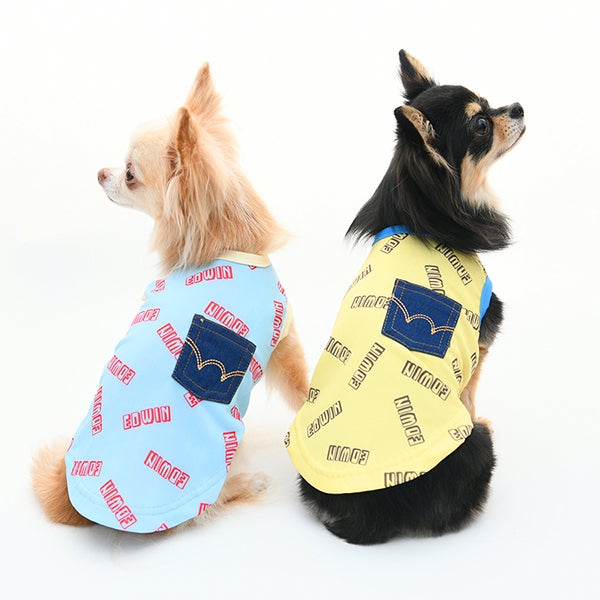 2026新商品EDWIN（エドウィン）総ロゴクールタンク｜犬服・ペット