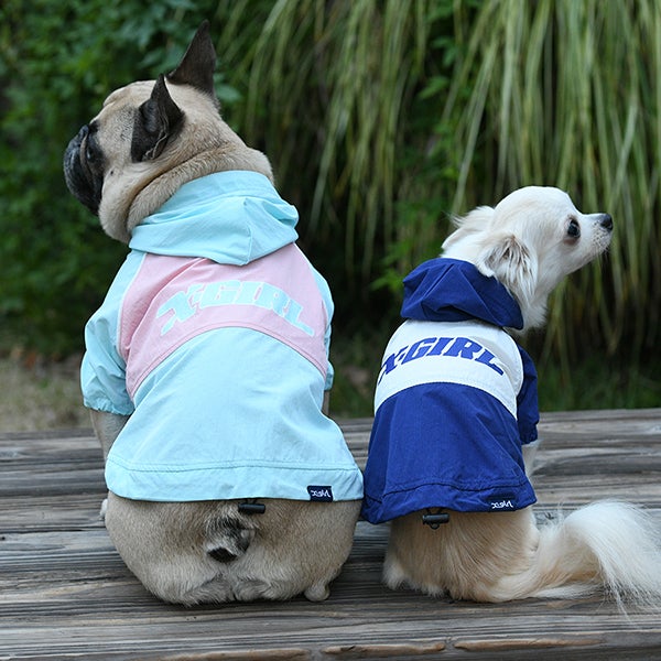 2026新商品X-girl（エックスガール）配色マウンテンパーカー｜犬服